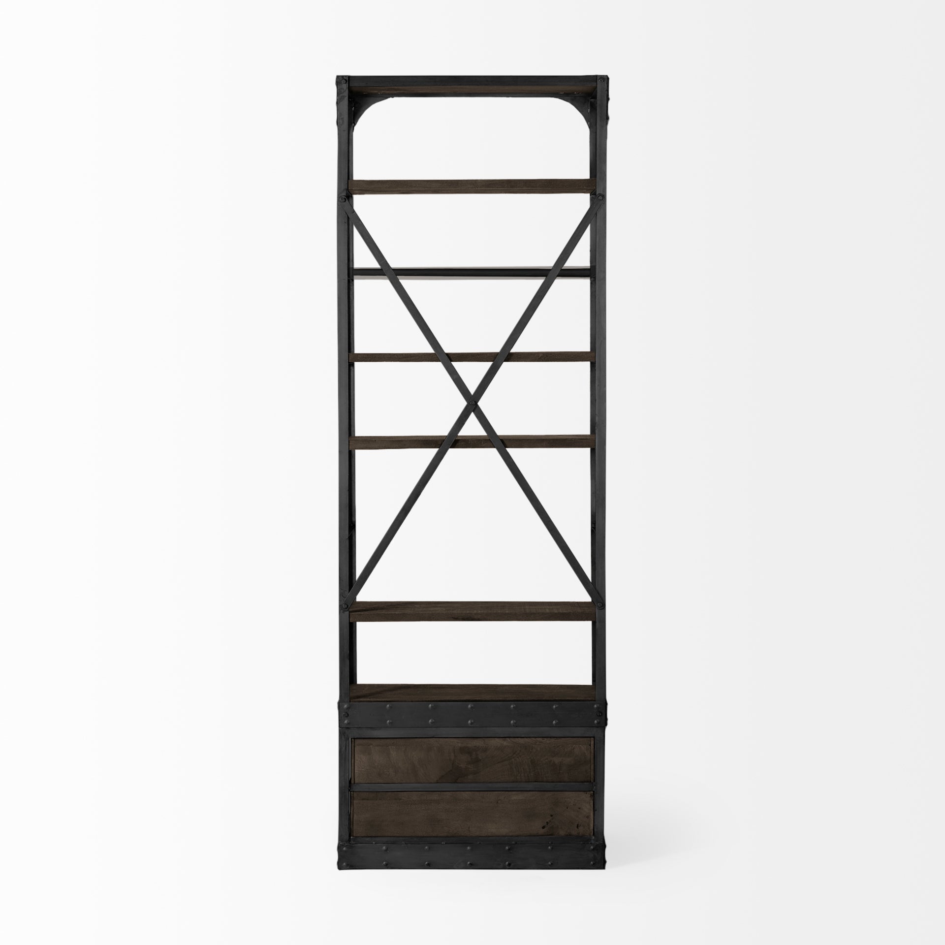 Mercana Brodie 31.5" x 21.5" x 94" Iron Wall Shelf