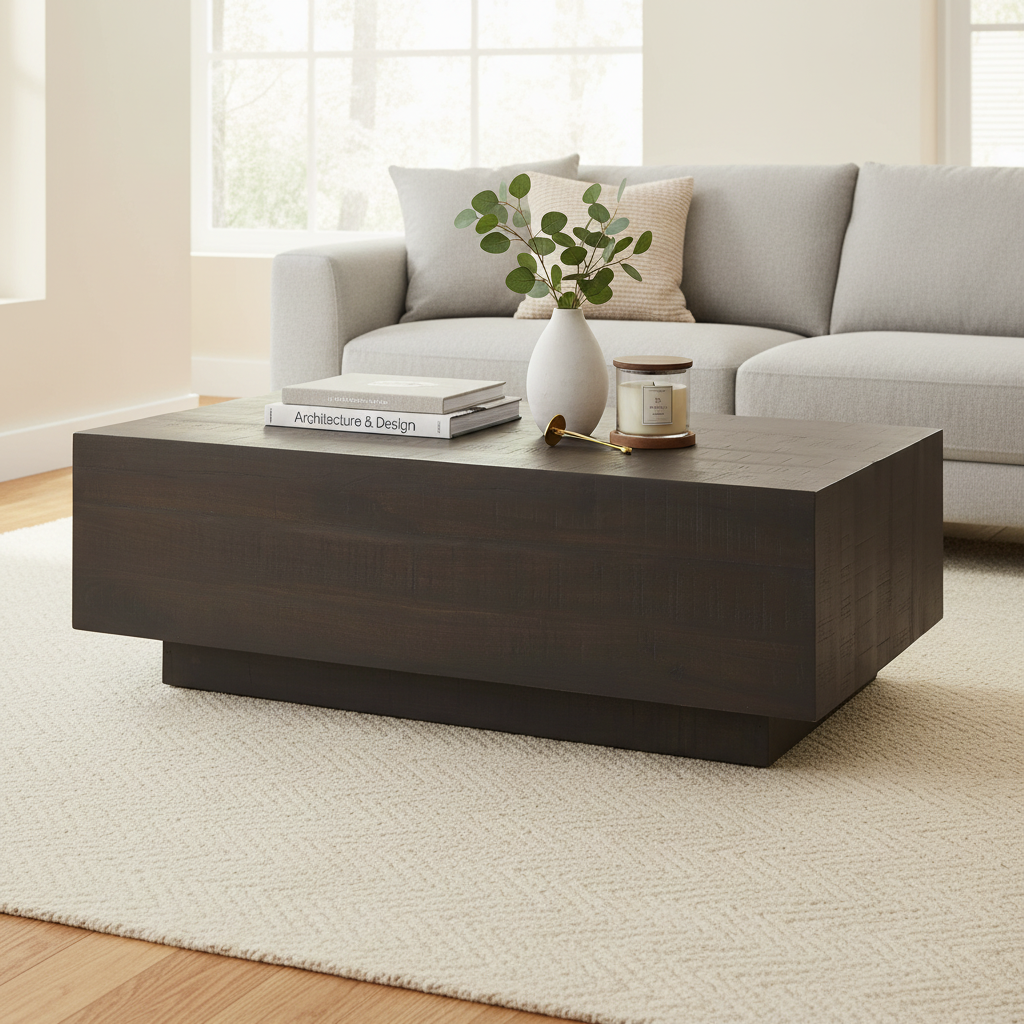 Mercana Hayden 48" x 28" x 16" Solid Wood Coffee Table - Rectangular