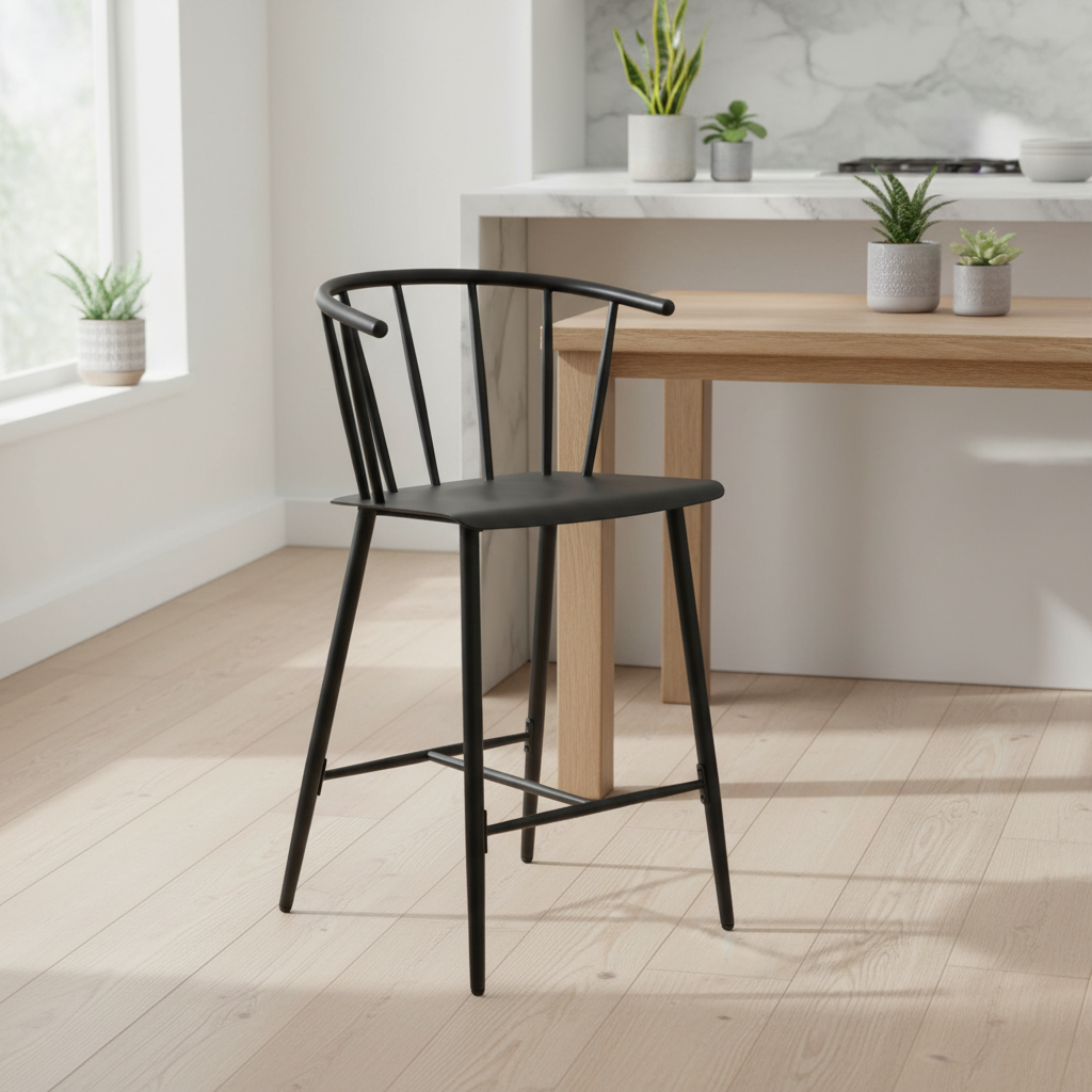 Mercana Colin 21.3" x 21.3" x 38.2" Metal Stool
