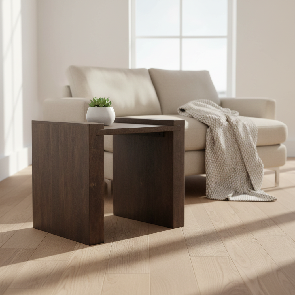 Mercana Athelia 23" x 22" x 22.3" Solid Wood Side Table