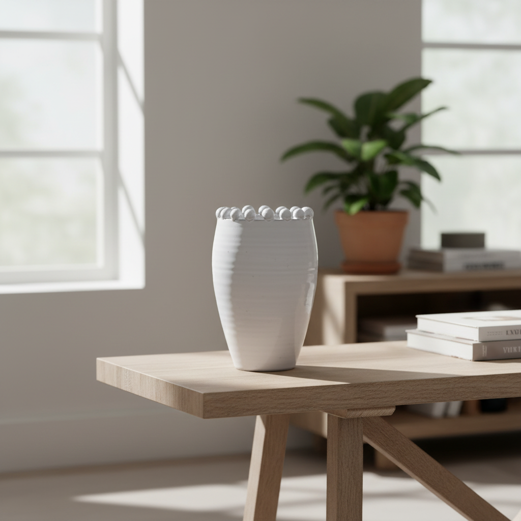 Mercana Basin 7.3" x 7.3" x 11.2" Ceramic Vase