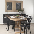 Mercana Viktor 94" x 42" x 30" Solid Wood Dining Table