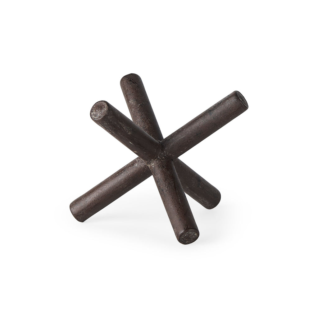 Mercana Astericks 6" x 5.5" x 4.8" Metal Decorative Object