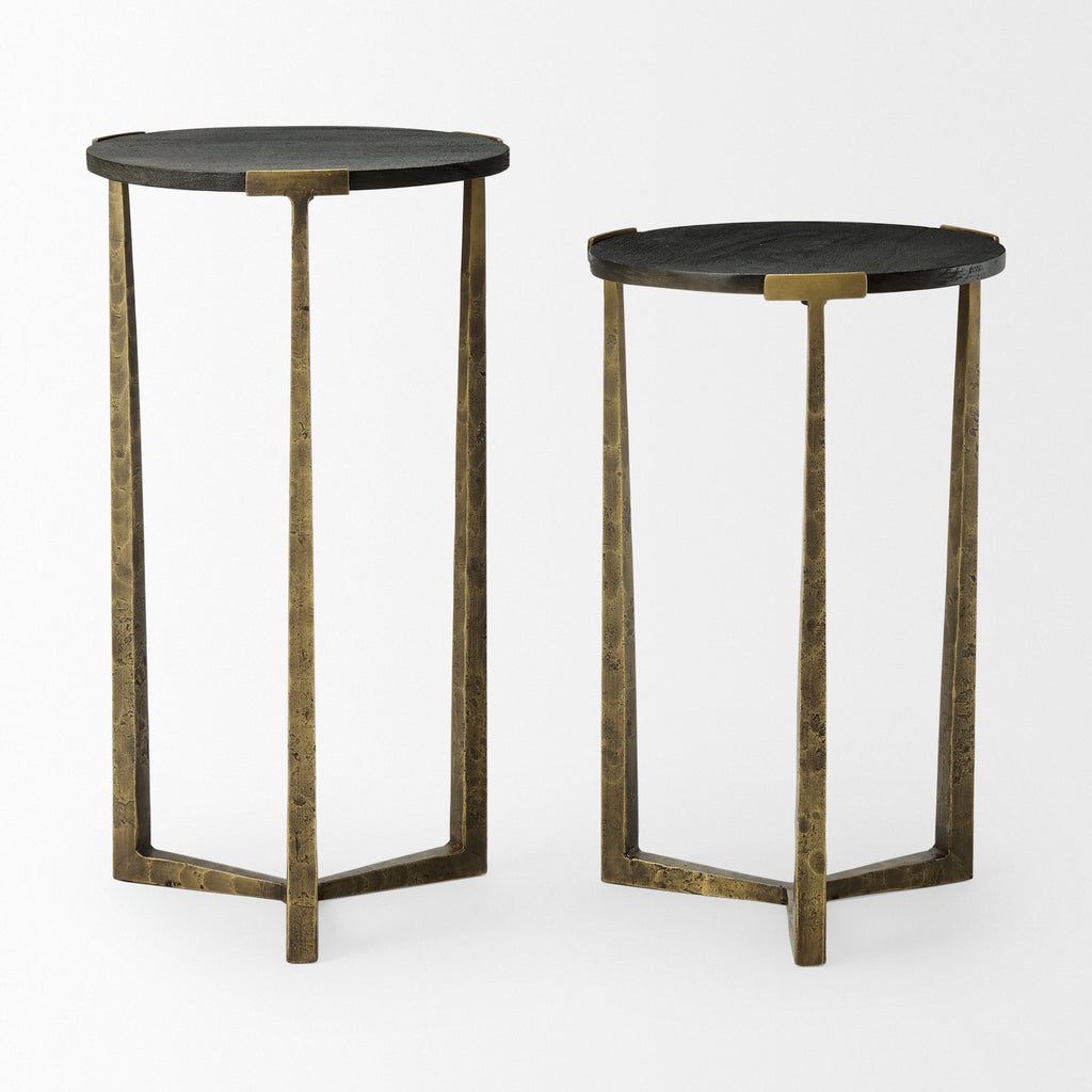 Mercana Atticus 13.3" x 13.3" x 24" Metal Side Table