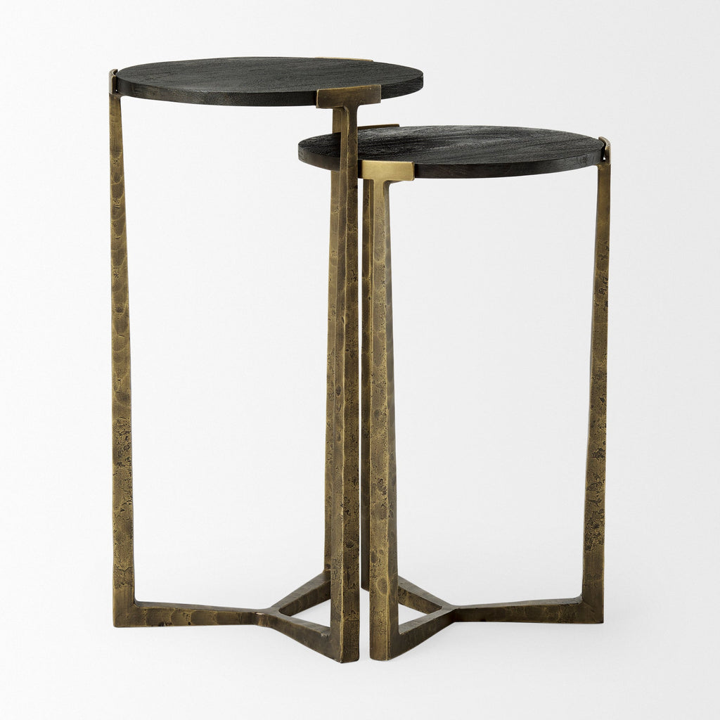 Mercana Atticus 13.3" x 13.3" x 24" Metal Side Table