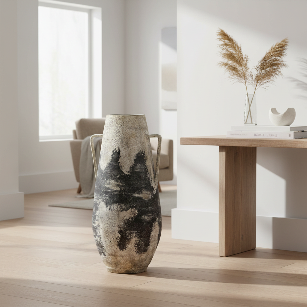 Mercana Boscia 14" x 12.6" x 28.9" Ceramic Floor Vase