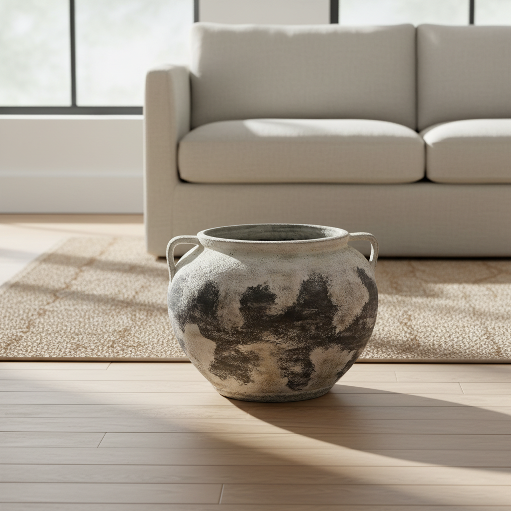 Mercana Boscia 20.1" x 20.1" x 15" Ceramic Floor Vase
