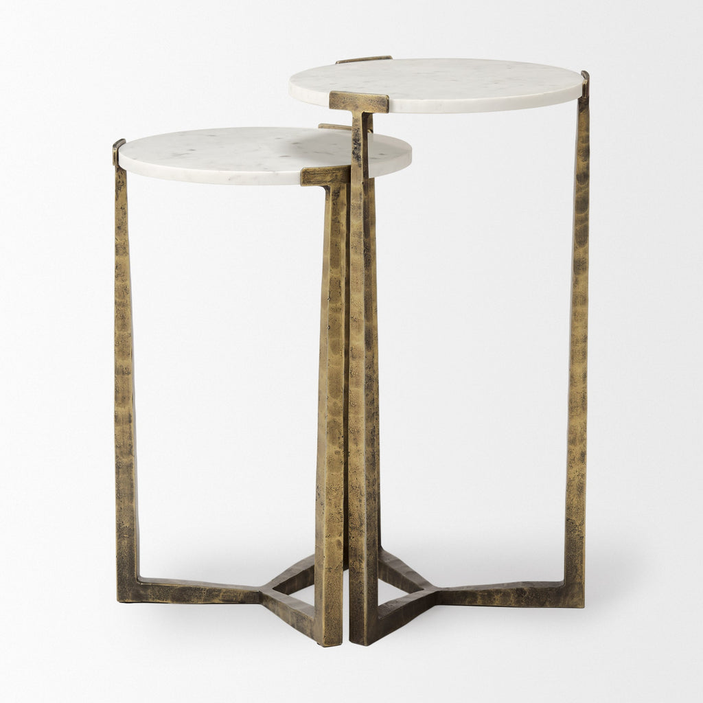 Mercana Atticus 13.3" x 13.3" x 24" Metal Side Table