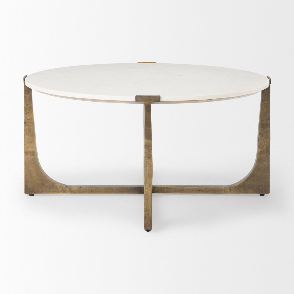 Mercana Atticus 34" x 34" x 16.3" Stone Coffee Table