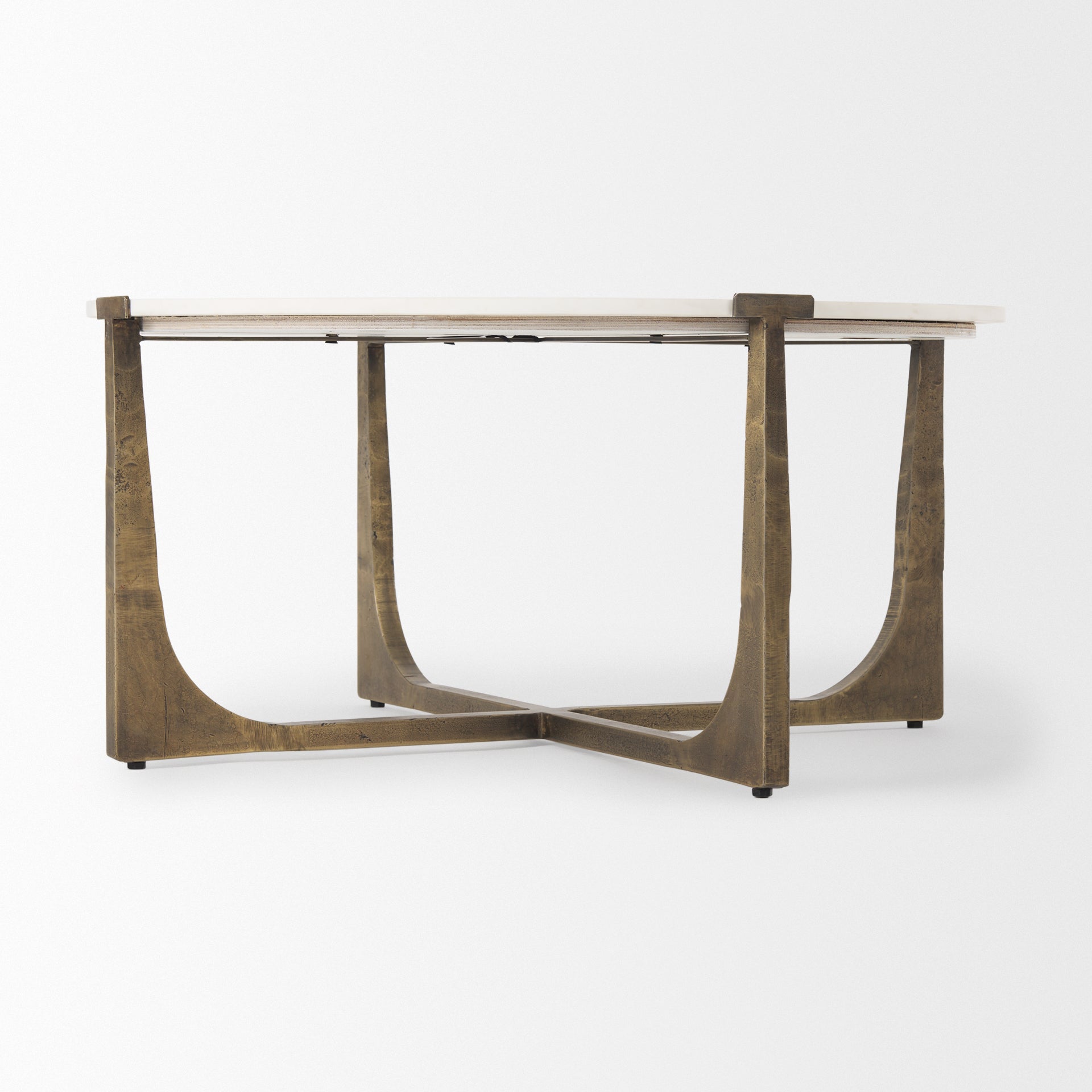 Mercana Atticus 34" x 34" x 16.3" Stone Coffee Table