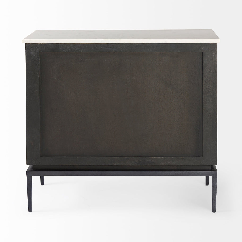 Mercana Divina 36" x 18.5" x 32" Solid Wood Accent Cabinet