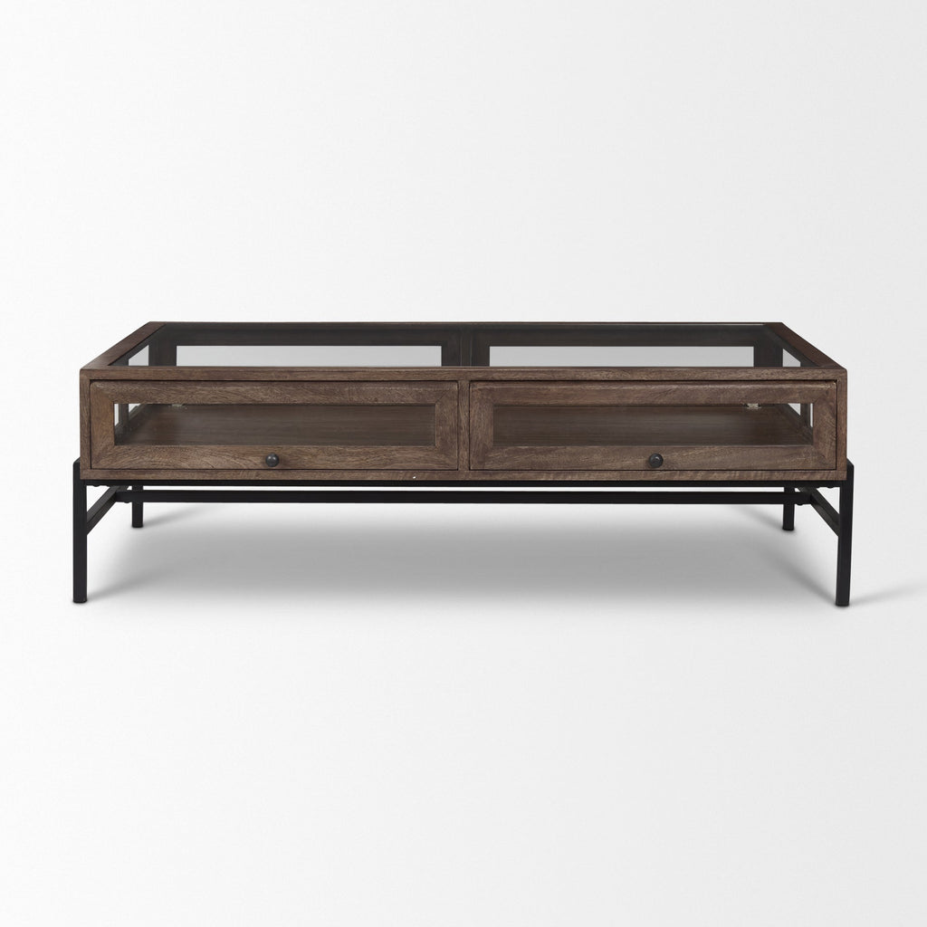 Mercana Arelius 49.5" x 29" x 15" Solid Wood Coffee Table