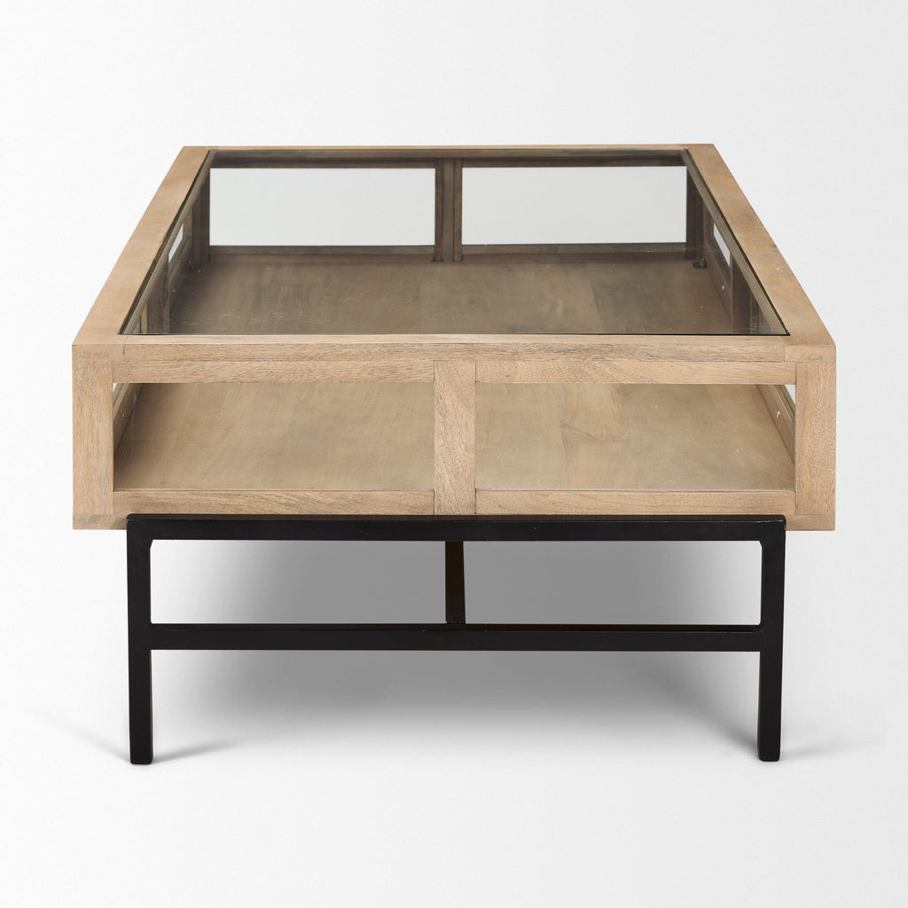 Mercana Arelius 49.5" x 29.5" x 15" Solid Wood Coffee Table