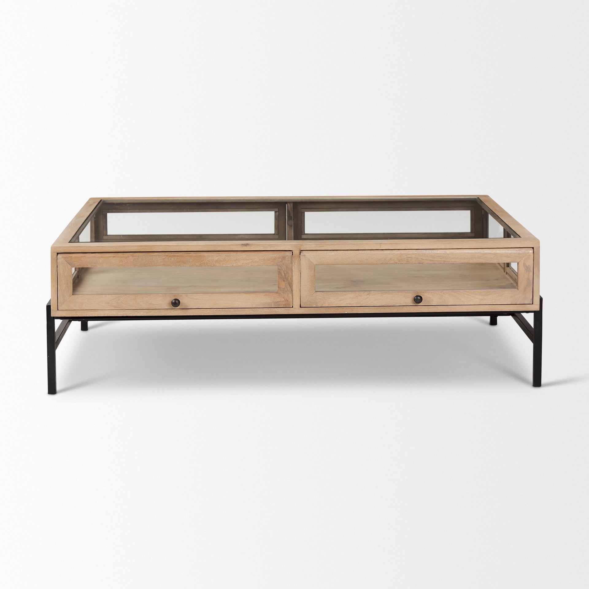 Mercana Arelius 49.5" x 29.5" x 15" Solid Wood Coffee Table