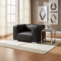 Mercana Ricciardo 45.3" x 38.2" x 26.4" Leather Arm Chair