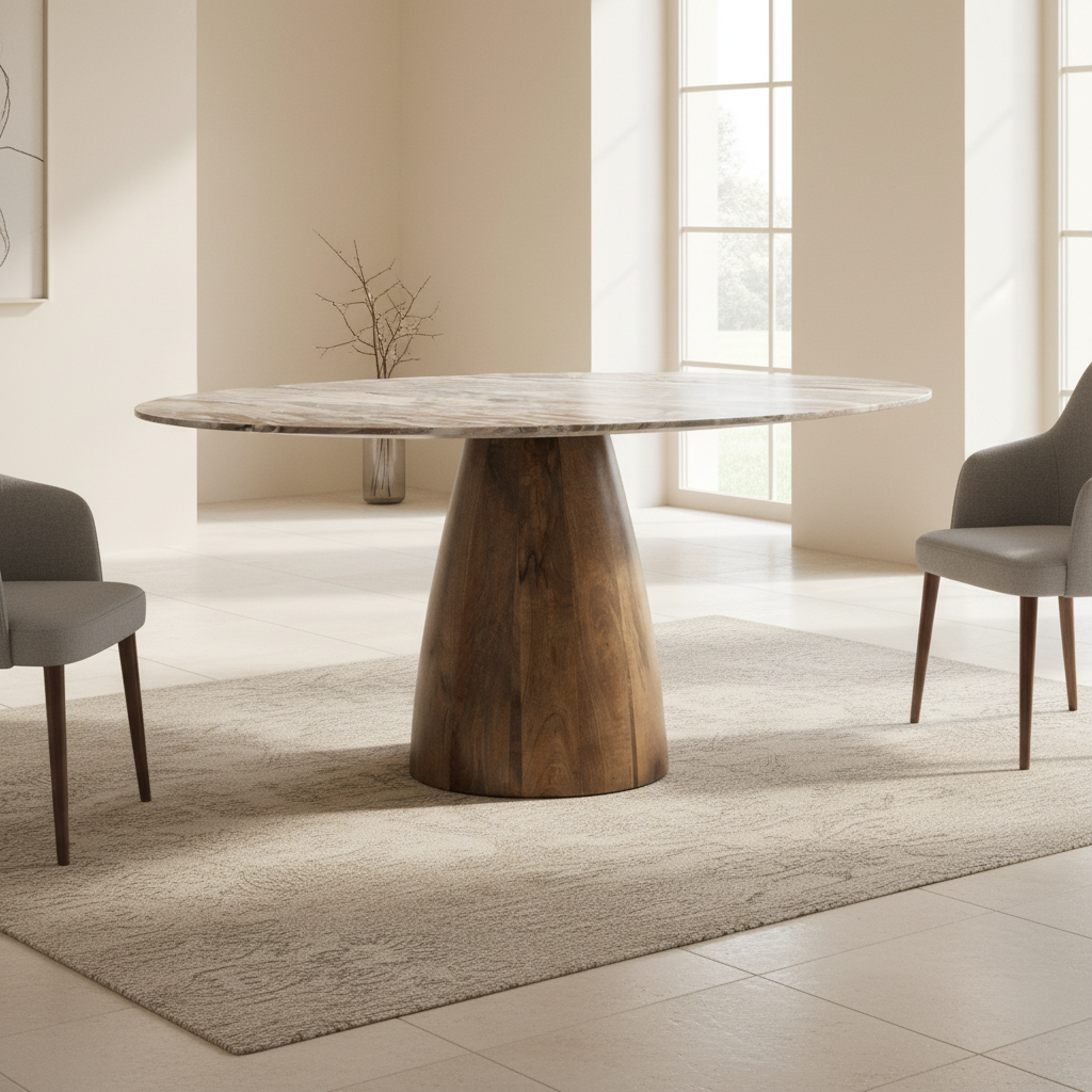 Mercana Allyson 42" x 42" x 30" Stone Dining Table
