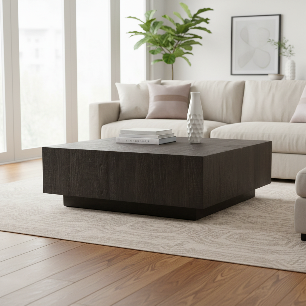Mercana Hayden 48" x 48" x 16" Solid Wood Coffee Table - Square
