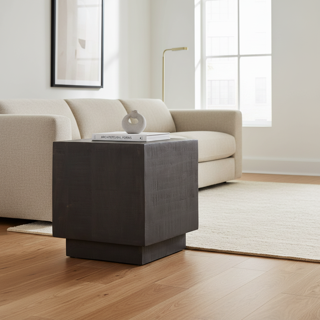 Mercana Hayden 22" x 22" x 24" Solid Wood Side Table