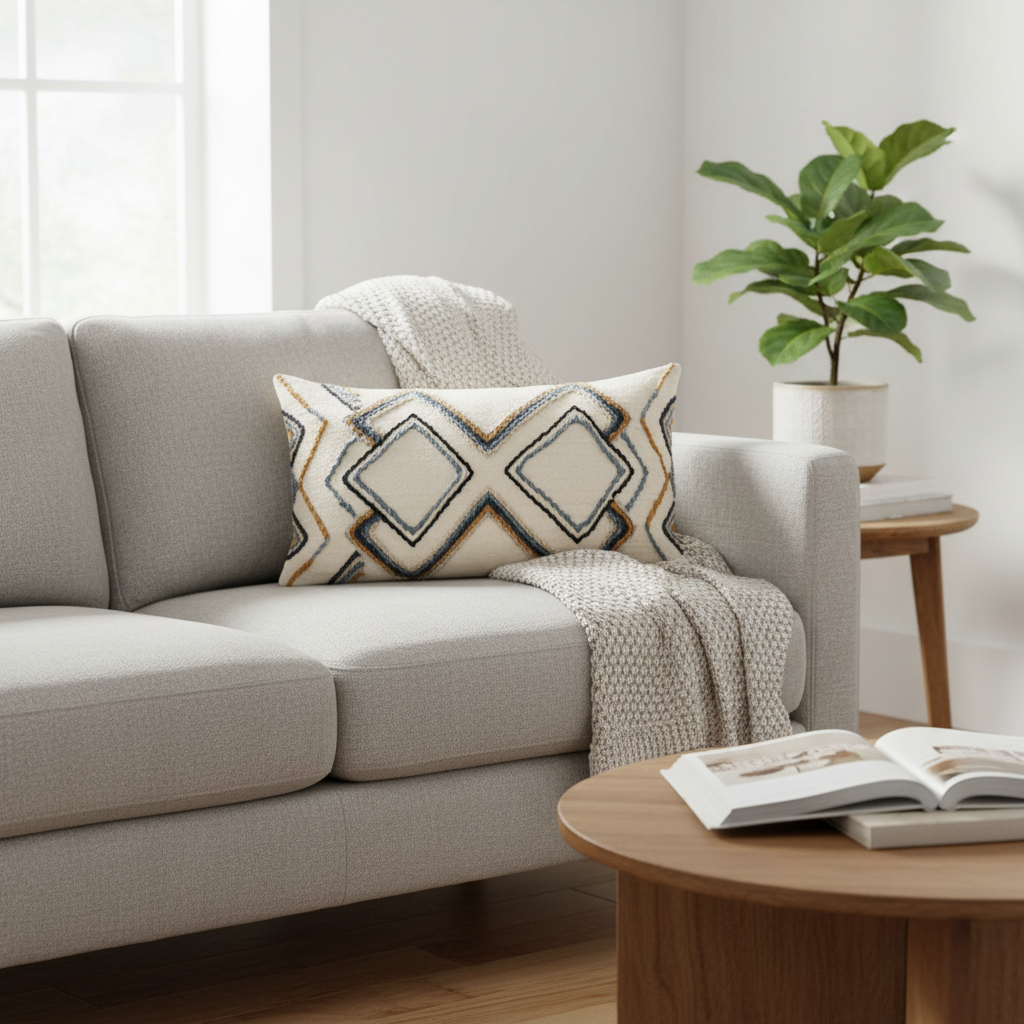 Mercana Kitt 14" x 1" x 26" Cotton Blend Pillow cover