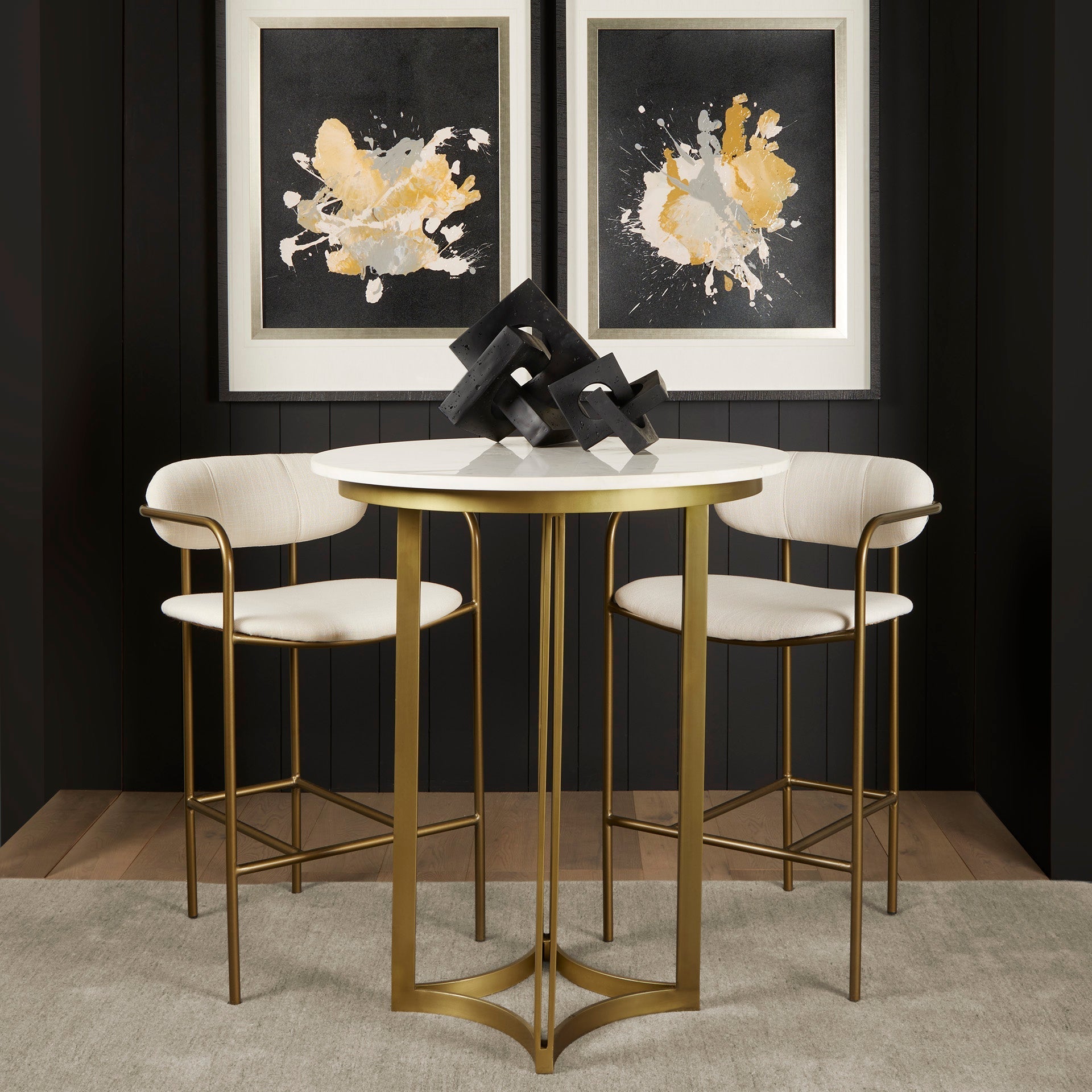 Mercana Parker 19.7" x 20.9" x 36" Metal Stool