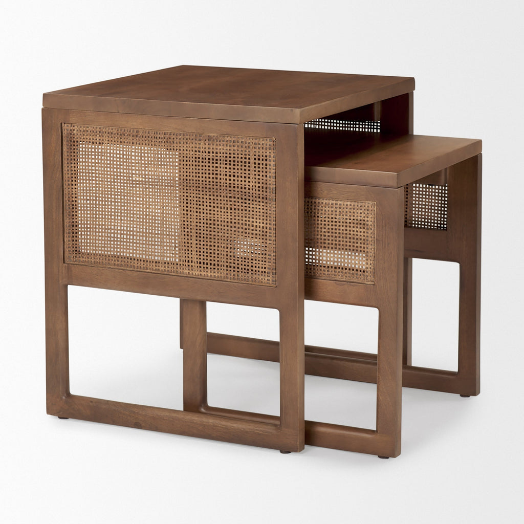Mercana Grier 20" x 20" x 23.3" Solid Wood Side Table