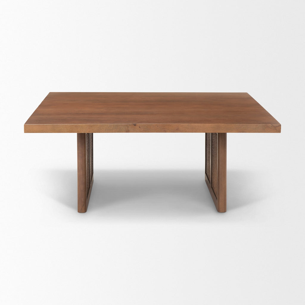 Mercana Grier 42" x 42" x 17" Solid Wood Coffee Table