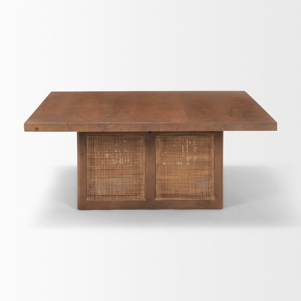 Mercana Grier 42" x 42" x 17" Solid Wood Coffee Table