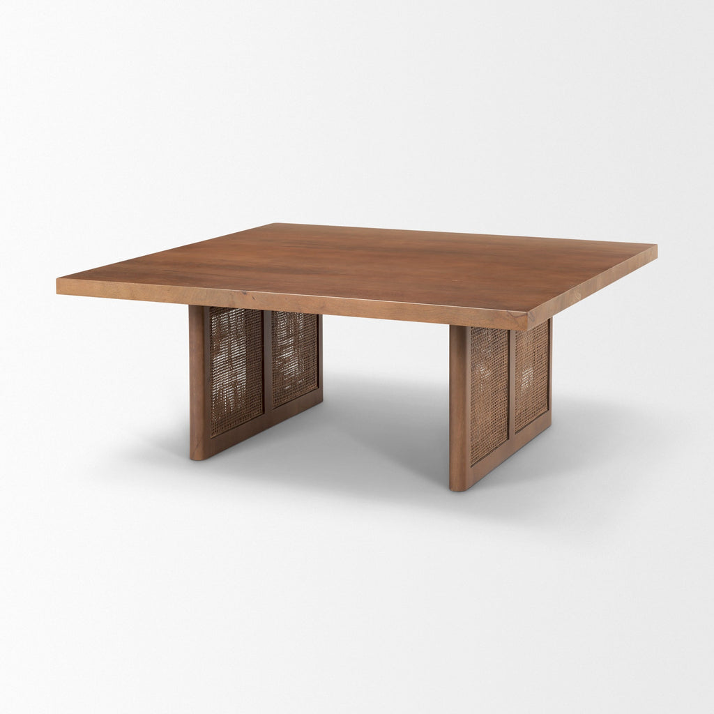 Mercana Grier 42" x 42" x 17" Solid Wood Coffee Table
