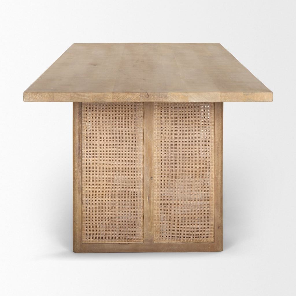 Mercana Grier 84" x 38" x 30" Solid Wood Dining Table