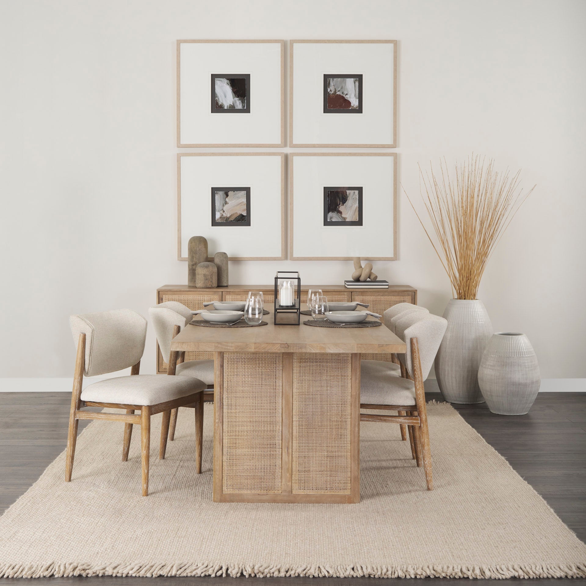Mercana Grier 84" x 38" x 30" Solid Wood Dining Table