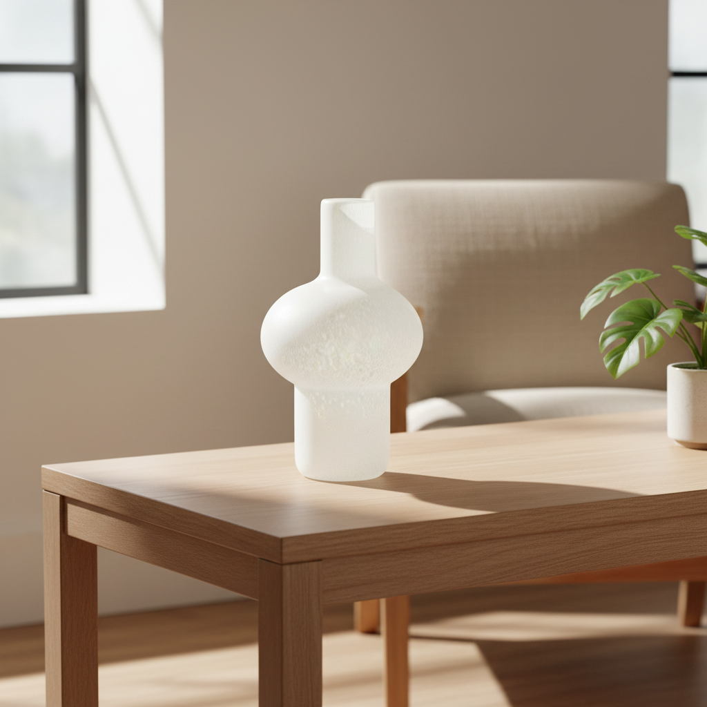 Mercana Heket 6.9" x 6.9" x 12.4" Glass Vase