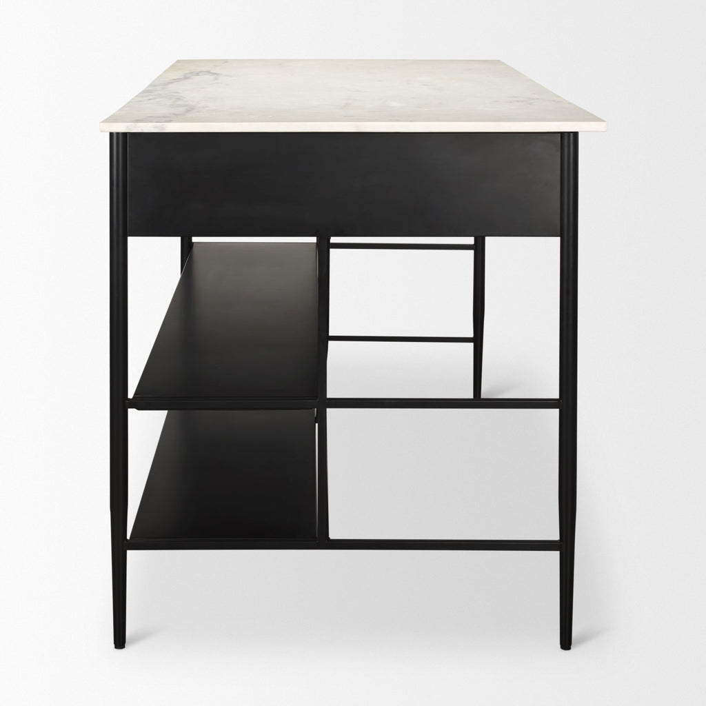 Mercana Amika 62" x 34" x 36" Iron Kitchen Island