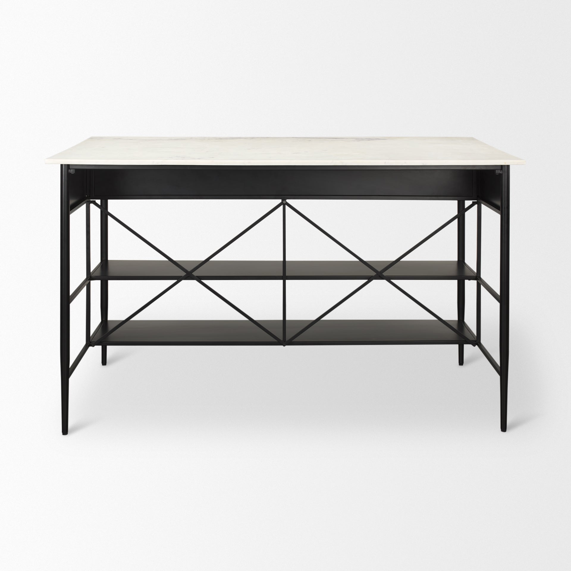 Mercana Amika 62" x 34" x 36" Iron Kitchen Island