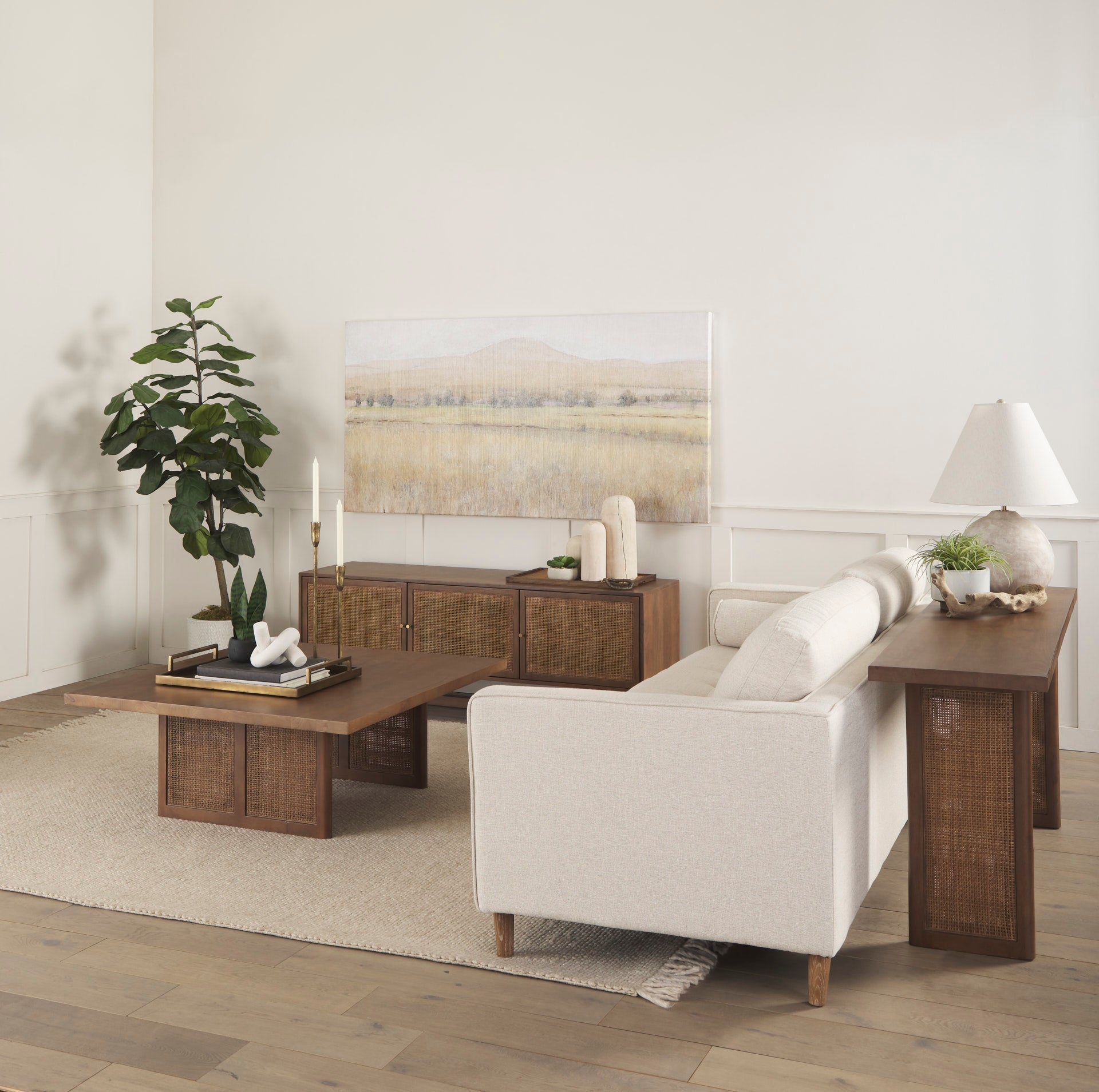 Mercana Grier 65" x 18.8" x 23" Solid Wood Media Unit