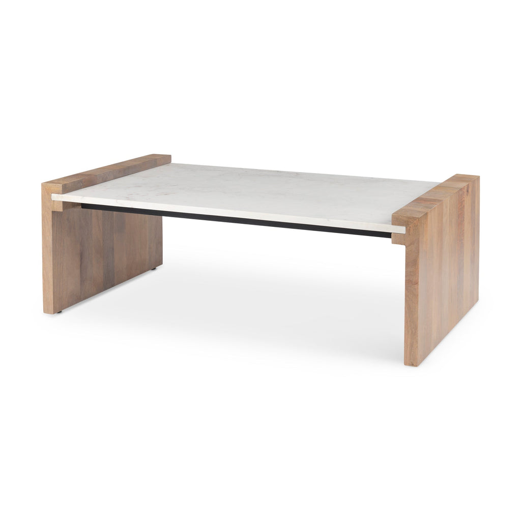 Mercana Athens 48" x 28" x 16" Solid Wood Coffee Table