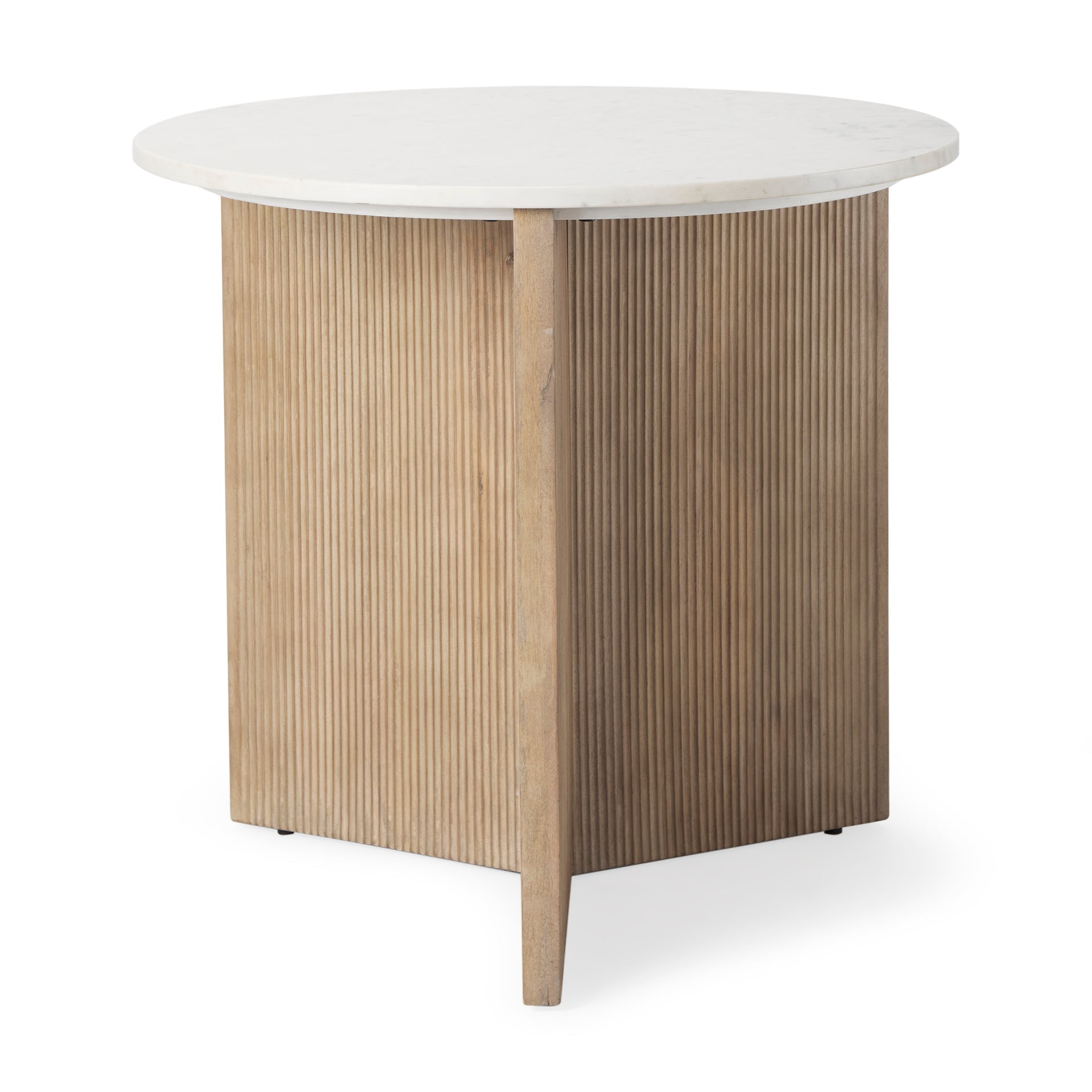 Mercana Enzo 32" x 32" x 29" Solid Wood Side Table