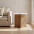 Mercana Enzo 32" x 32" x 29" Solid Wood Side Table
