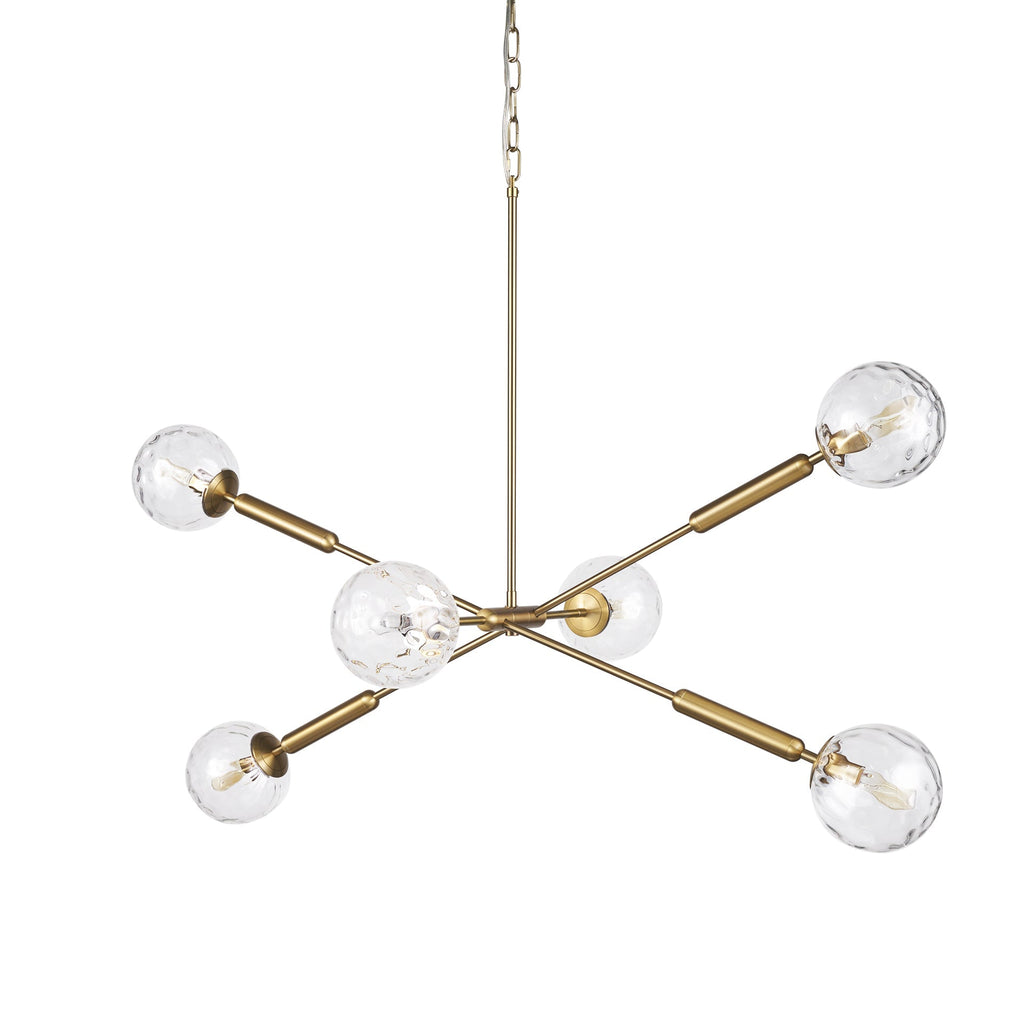 Mercana Britton 47" x 27" x 33" Glass,Metal Chandelier