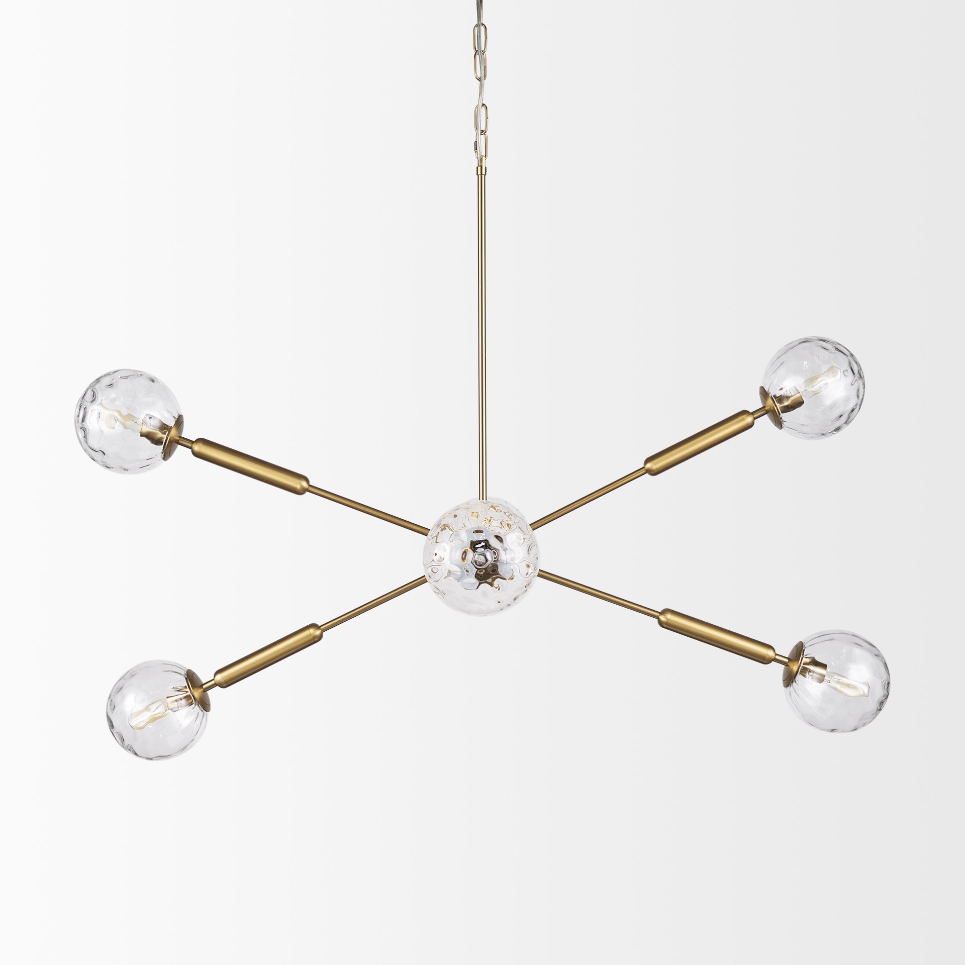 Mercana Britton 47" x 27" x 33" Glass,Metal Chandelier