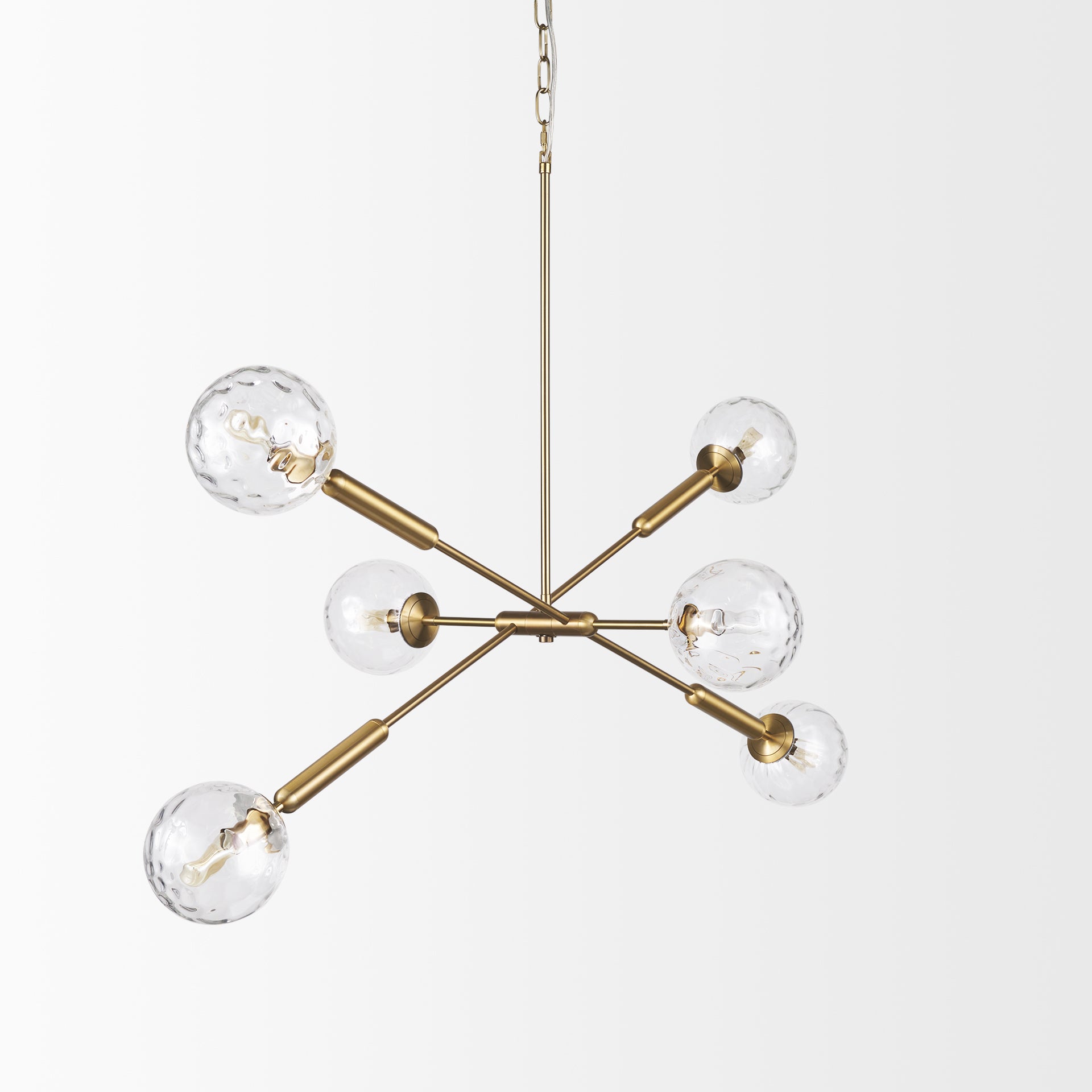 Mercana Britton 47" x 27" x 33" Glass,Metal Chandelier