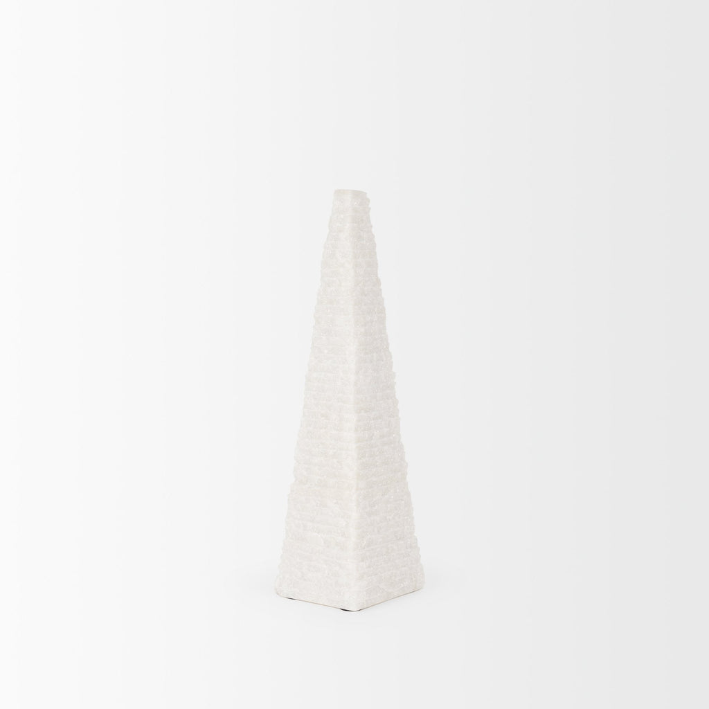 Mercana Pyramis 4" x 4" x 13" Marble Decorative Object