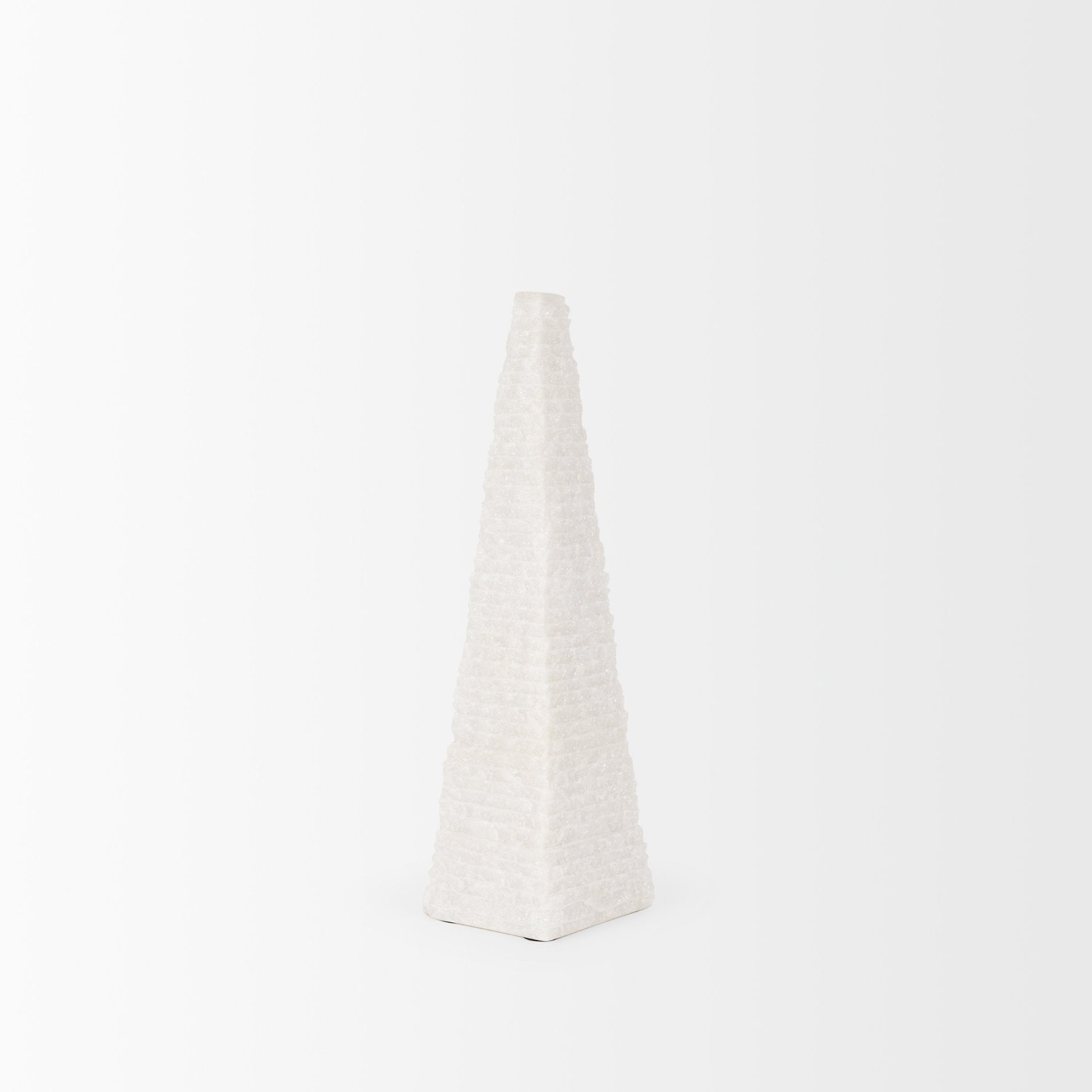 Mercana Pyramis 4" x 4" x 13" Marble Decorative Object