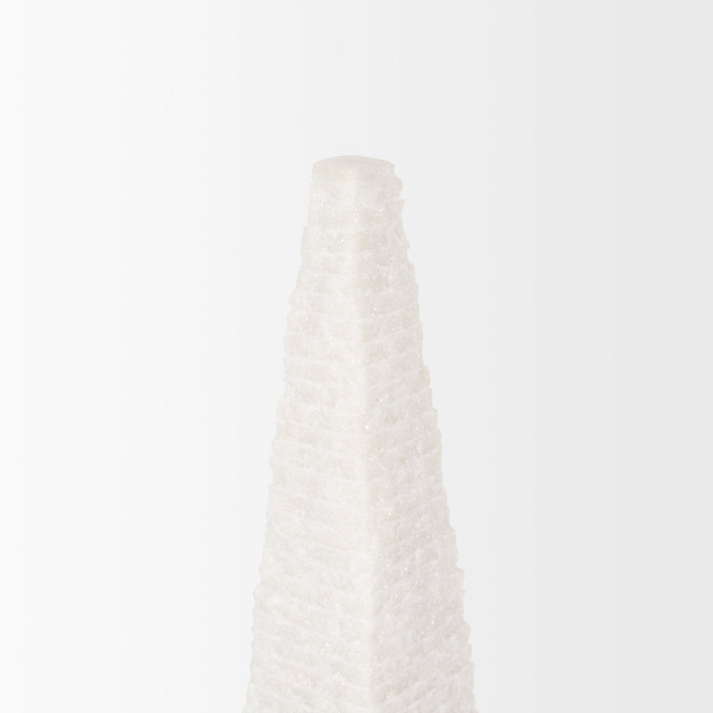 Mercana Pyramis 4" x 4" x 13" Marble Decorative Object