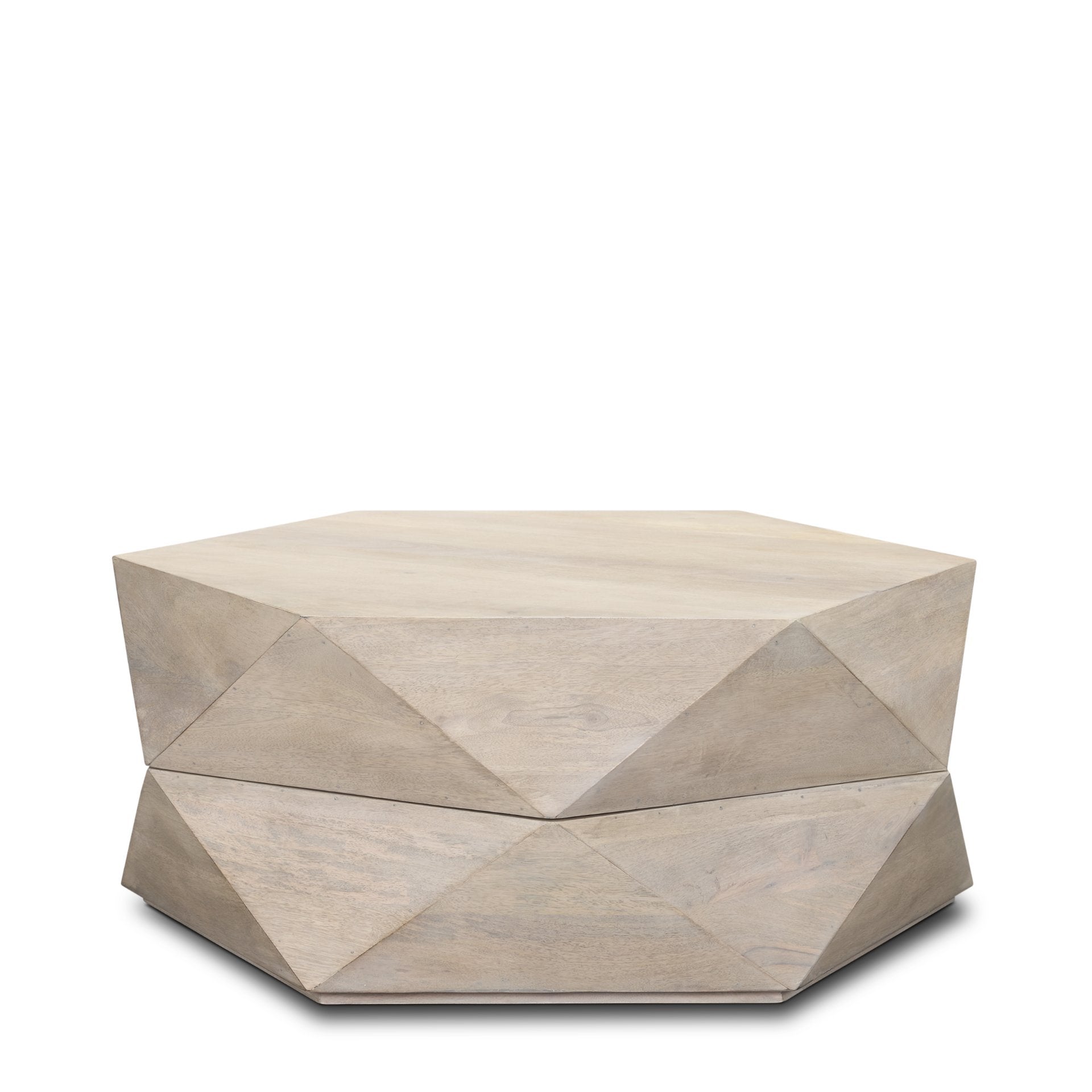 Mercana Arreto 36" x 36" x 15" Solid Wood Coffee Table
