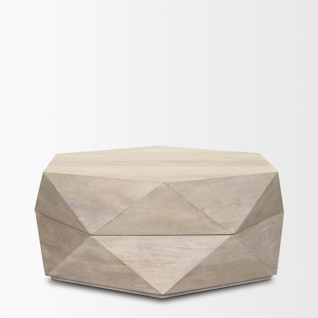 Mercana Arreto 36" x 36" x 15" Solid Wood Coffee Table