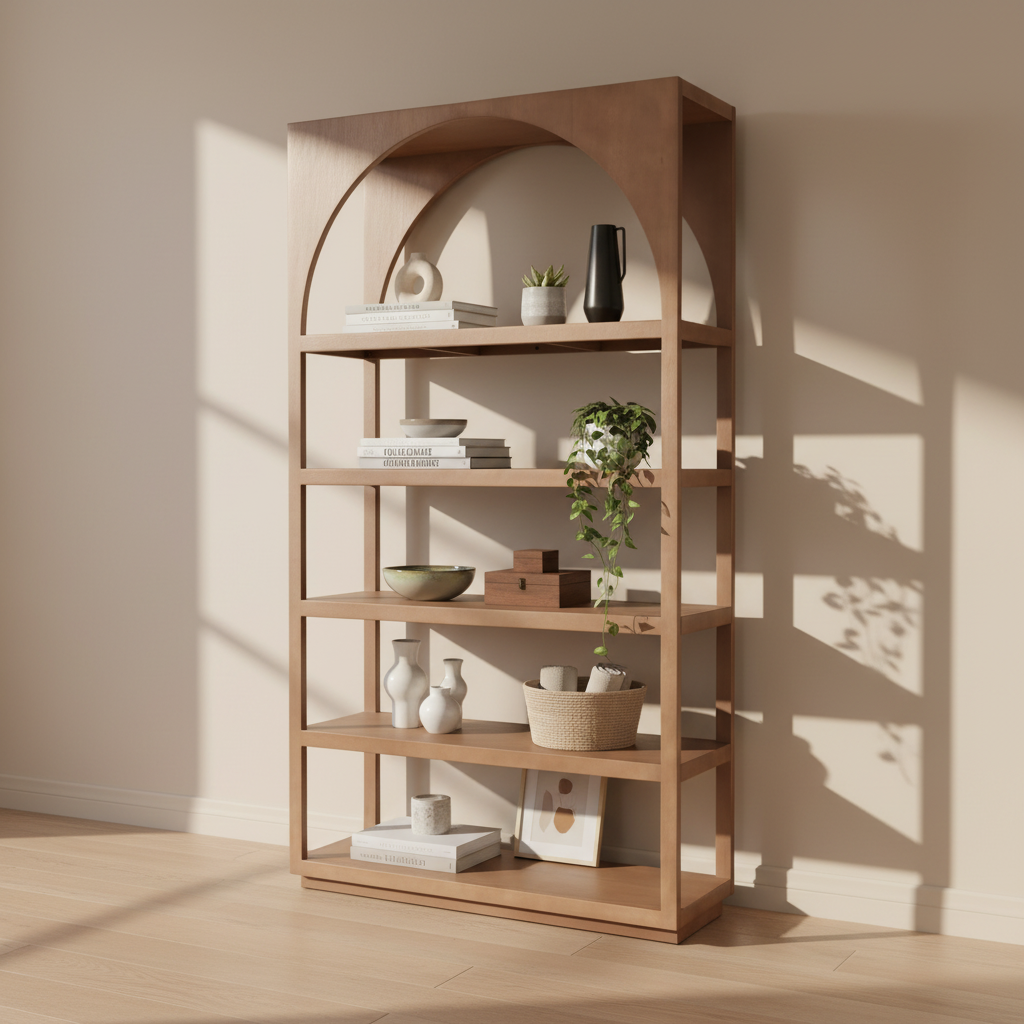 Mercana Bela 47" x 16" x 85" Wood Wall Shelf