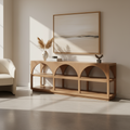 Mercana Bela 80" x 16" x 29" Glass Console Table