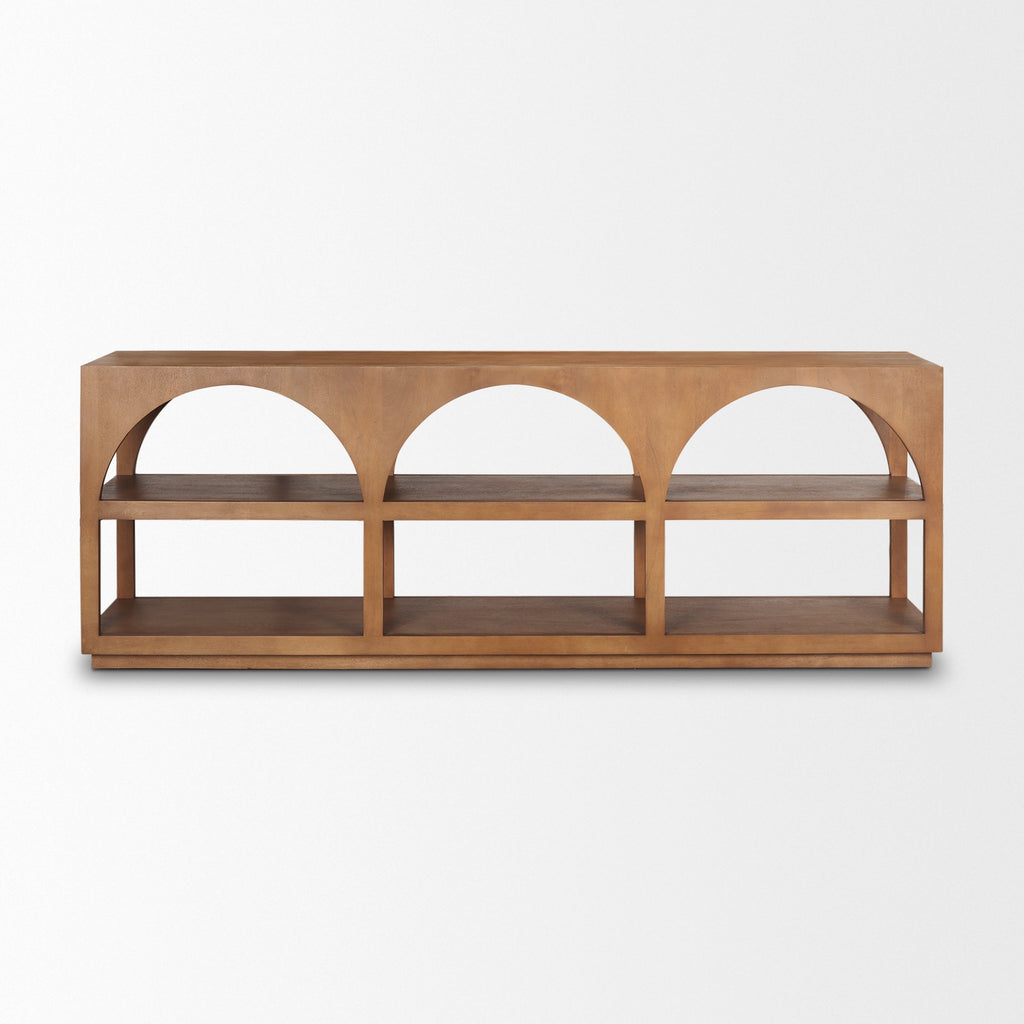 Mercana Bela 80" x 16" x 29" Glass Console Table