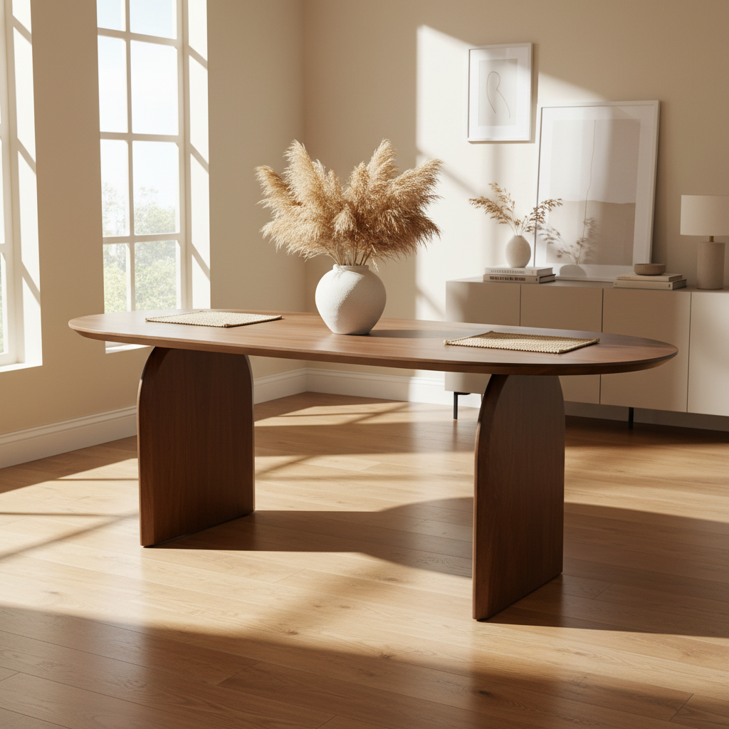Mercana Isla 86.5" x 39" x 30" Solid Wood Dining Table