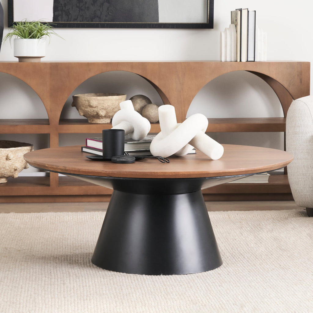 Mercana Mitchell 40" x 40" x 16.5" Solid Wood Coffee Table